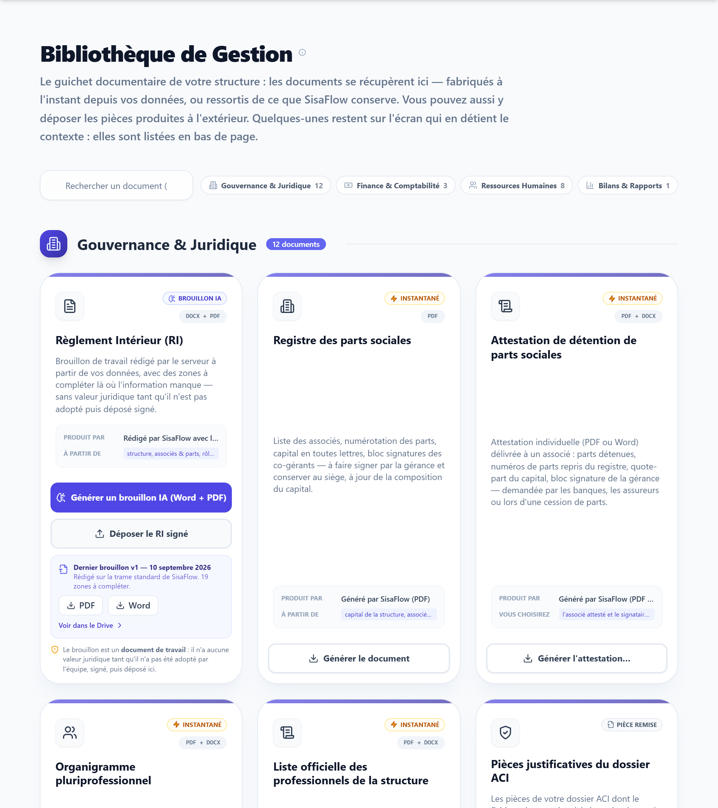 La Bibliothèque de Gestion et ses cartes de documents