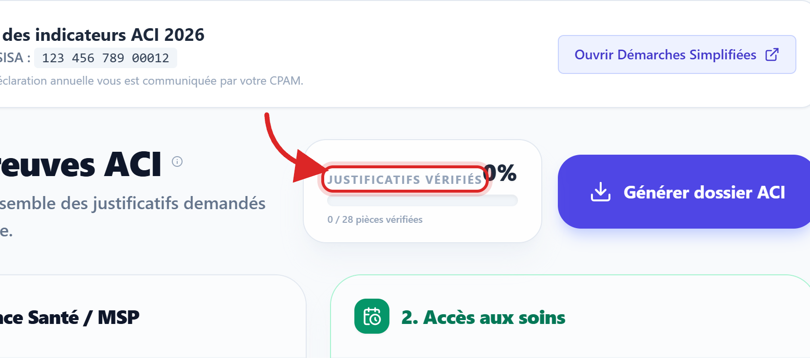 La jauge « Justificatifs vérifiés » : votre avancement vers un dossier complet, en un coup d'œil