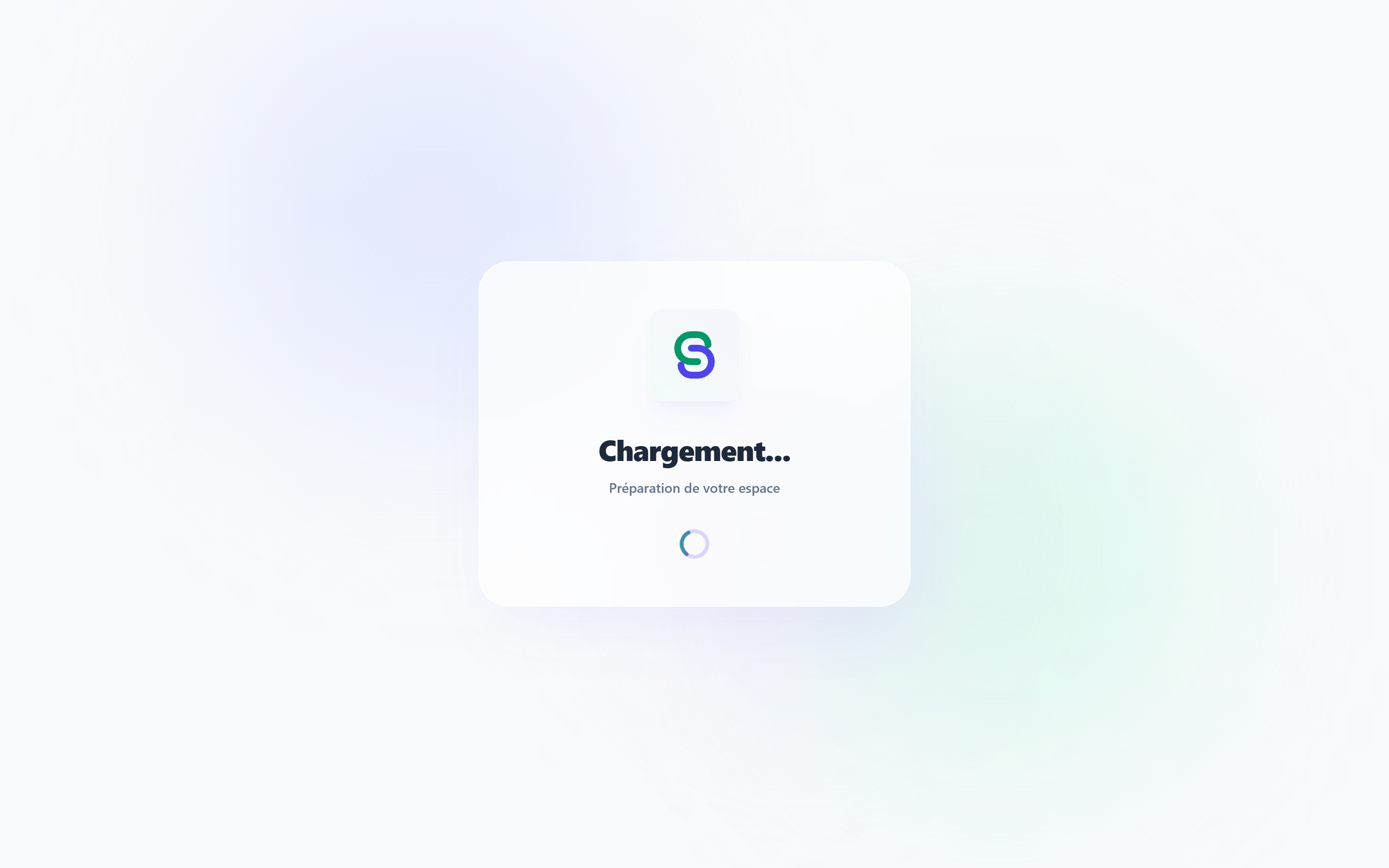 L'écran de connexion, avec la connexion professionnelle en haut et le champ e-mail en bas